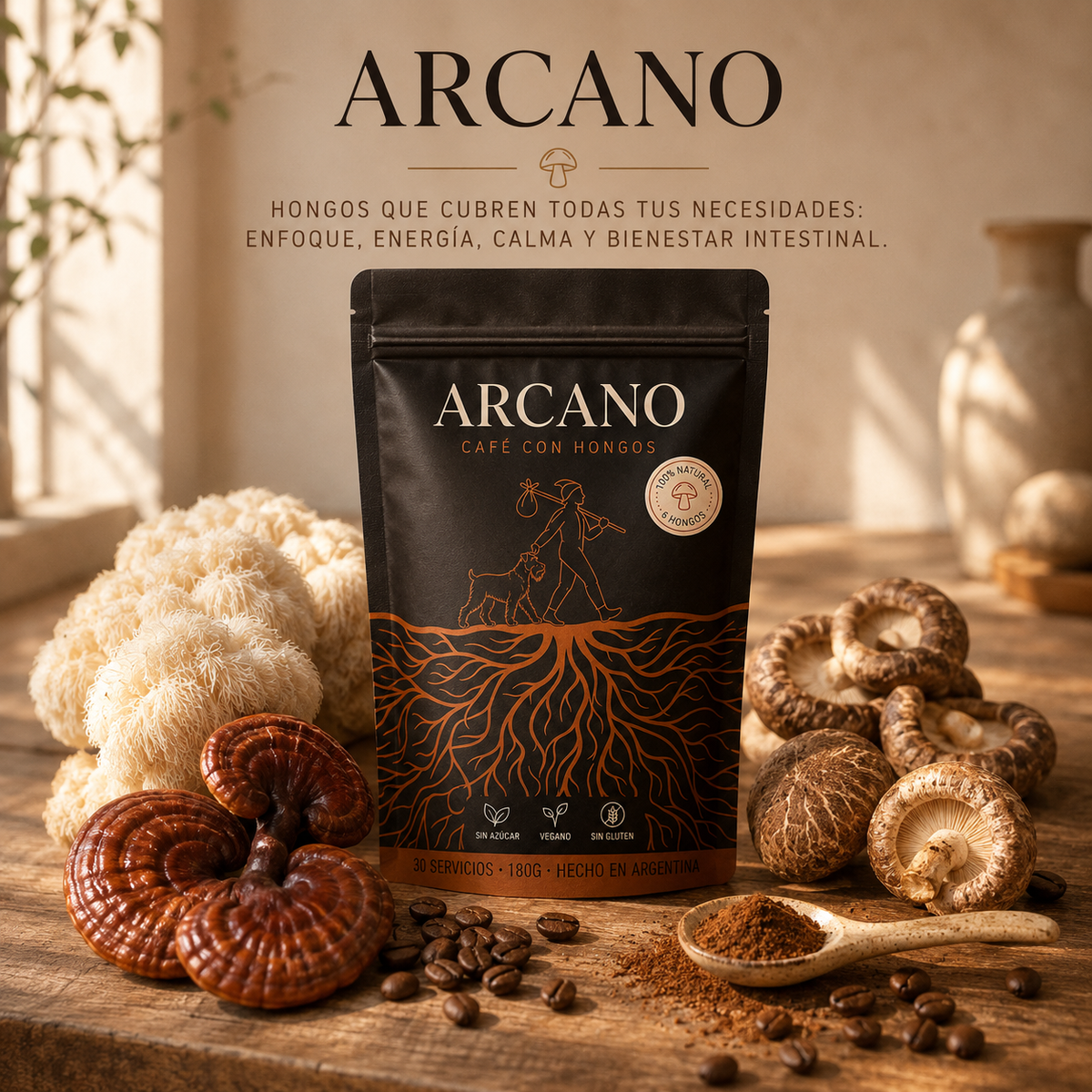 ARCANO®  Cafe para reducir hinchazón, mejor digestión y alcanzar energía pareja